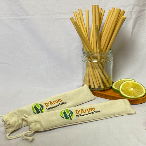 Bamboo Straw Pouch 4's